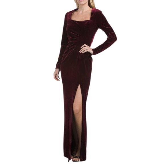 Xscape Dresses & Skirts - XSCAPE Made In Usa Velvet Square Neck Gown